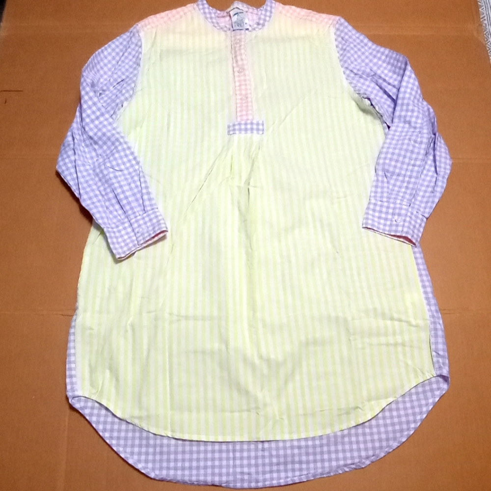 Sleep Dress Fun Pijama Land's End Mixed Pastel Colors Size 10-12